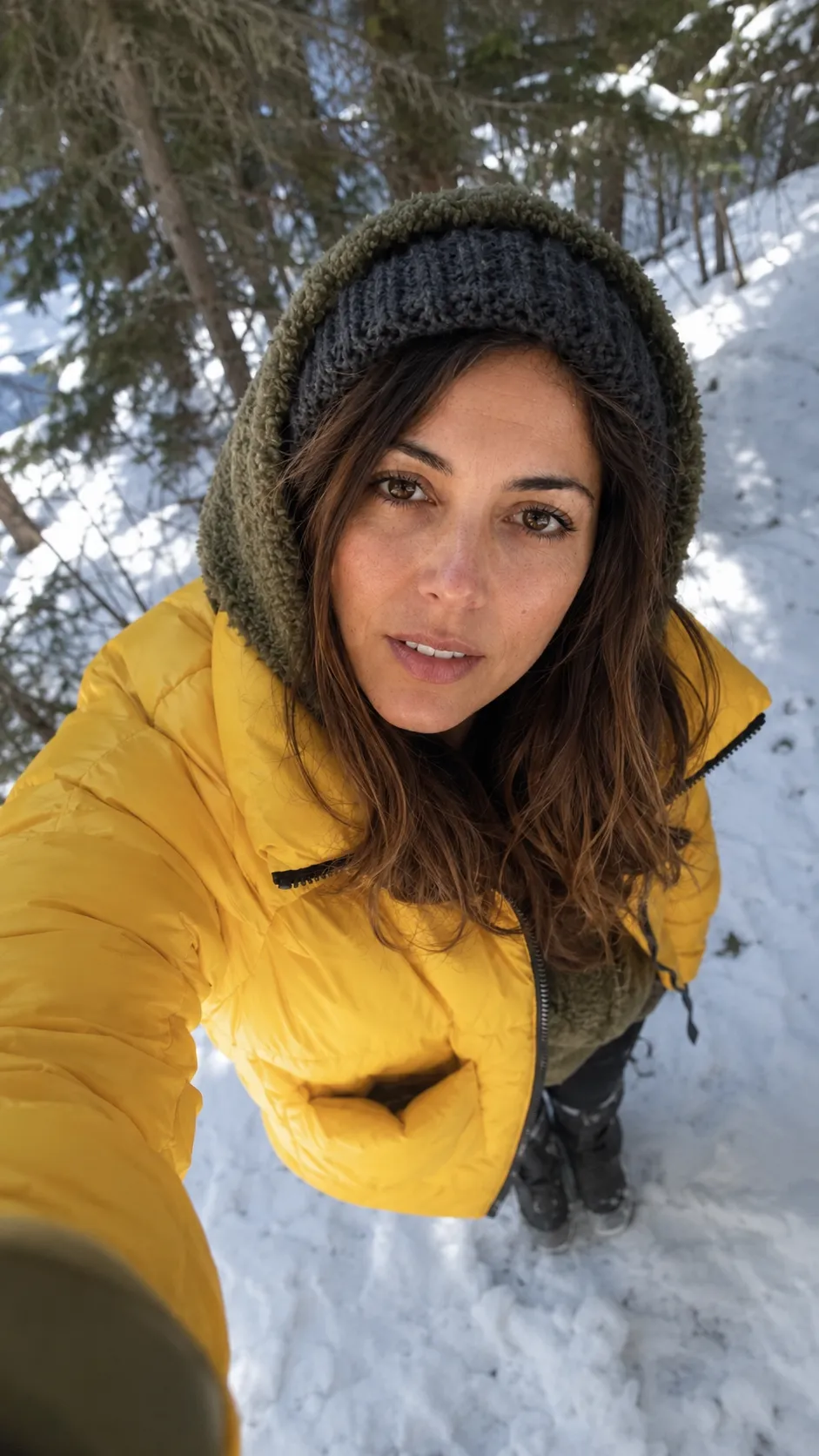 Laura Vidal fotografiada en un entorno nevado sin identificar